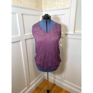 NWT Torrid Purple Lined Lace Tank - Size 1 (14/16)